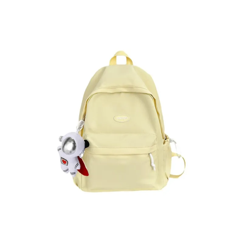 LOUIS ROYALN Nylon Backpack Regular Unisex Custard/Cream Green/Blue/Ecru/Black-0