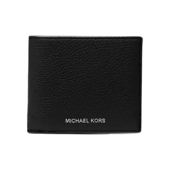MICHAEL KORS Cow Leather Foldable Wallet Men's Black