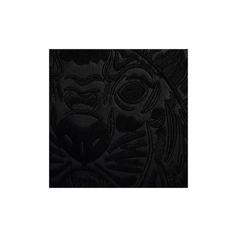 KENZO Cow Leather Handbag Clutches Men's Black-4