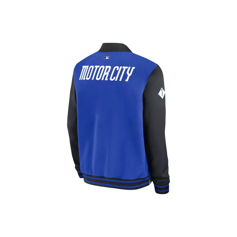 Nike Detroit Tigers Authentic Collection City Connect Game Time Men's Nike Mlb Full Zip Bomber Jacket-1
