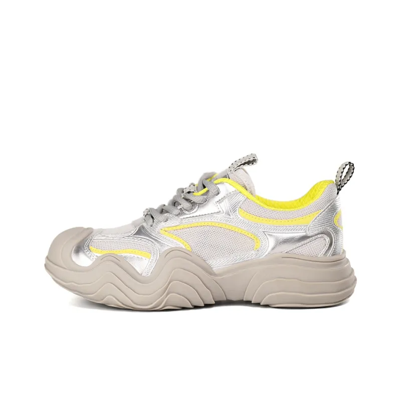 XIAOFAMIAO Fashionable Versatile Running Breathable Mesh Platform Height Increasing Casual Shoes Women's-5