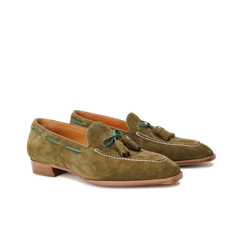 Kitamachi Loafers Women's Spruce Green/Graphite Gray/Silver Apricot Yellow-3