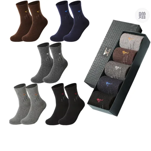 SEPTWOLVES Mid Calf Socks Men's 5 Pack Gift Box Set