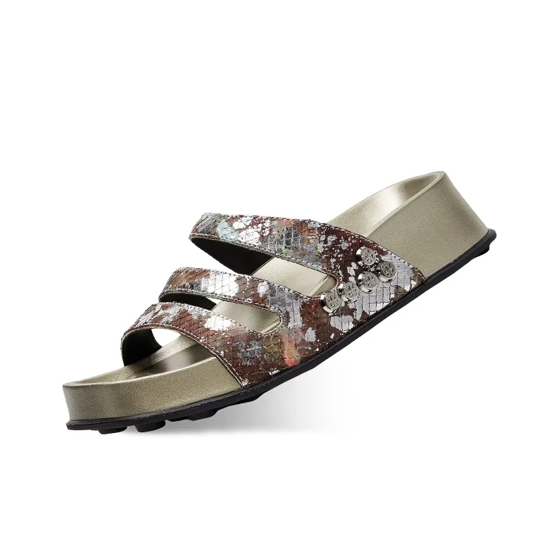 CHERYKALLY Plastic Sole Abrasion-Resistant Quick Dry Slide Slippers Women's-8