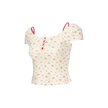 Vine Color Fashion Versatile T Shirt Women's Apricot Single Item