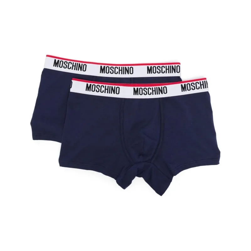 MOSCHINO Logo-waistband Boxer Pack Pack Of Two-0