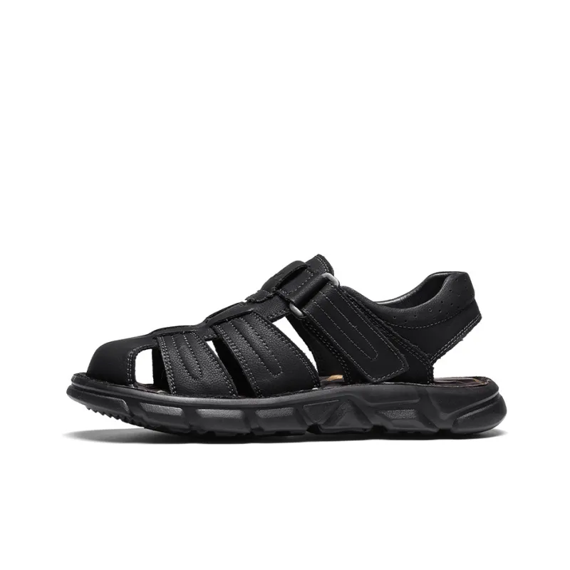 G.N.SHIJIA Beach Sandals Men Black/Light Brown-0