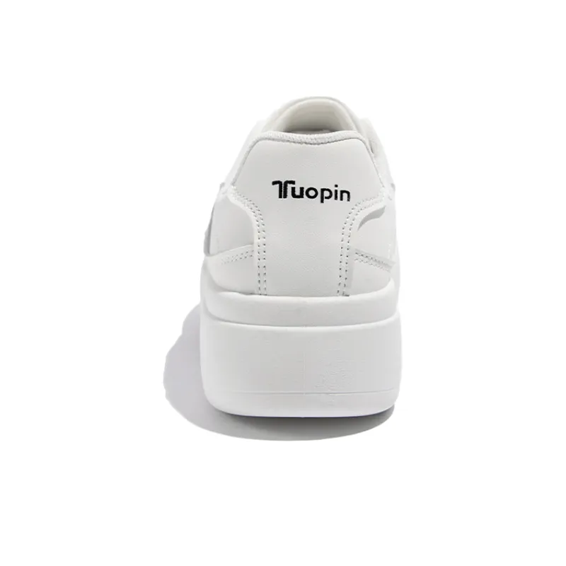 TUOPIN Pie Shoes Anti Slip Wear Resistant Skateboard Shoes Women's White-3