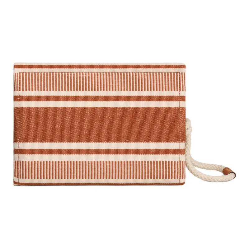 CELINE Fabric Clutch Women's Ochre-2