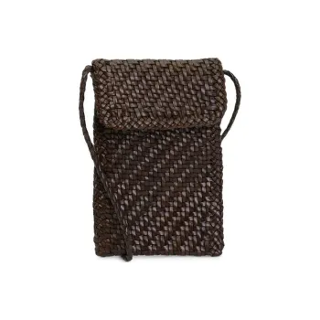Dragon Diffusion Leather Cell Phone Pouch, Shoulder Bag, Crossbody Bag Women's Tan