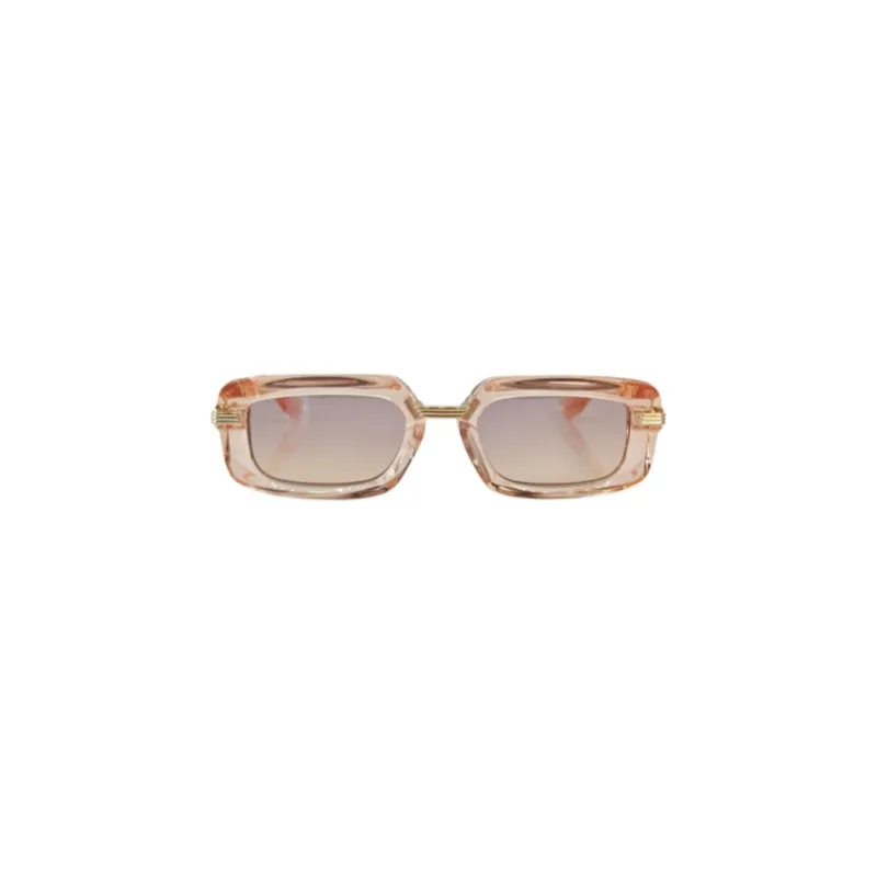 Chrome Hearts Acetate Irregular Shape Sunglasses Women's Brown-1