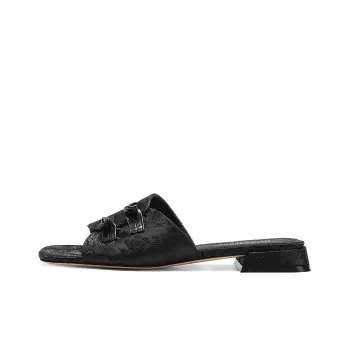 BOSSSUNWEN Rubber Sole Slip Resistant Abrasion Resistant Slide Slippers Women's