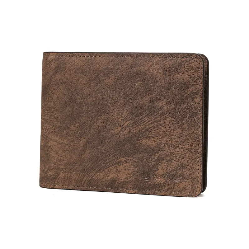 NAVIGARE Top Grain Cow Leather Wallet Money Clip Card Holder Men's Coffee-4