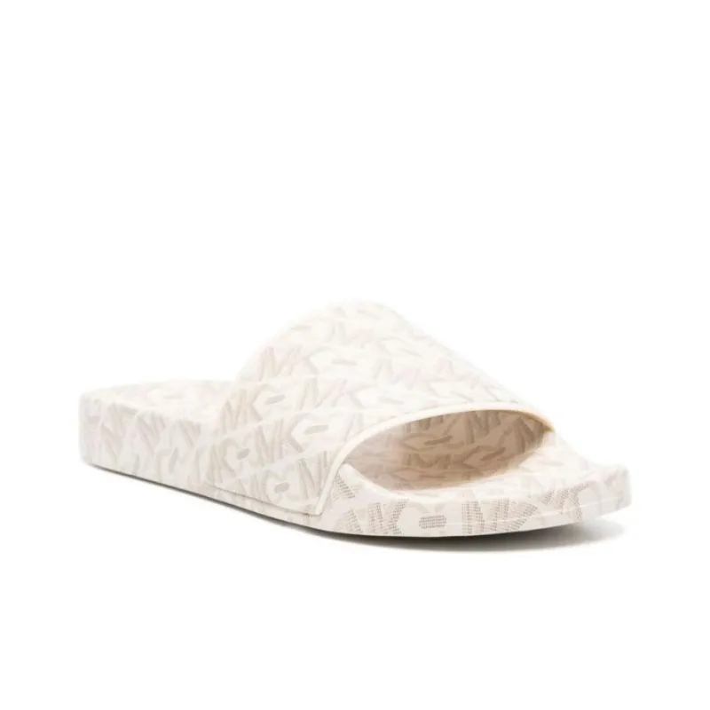 MICHAEL KORS Gilmore Slide Slippers Women's Light Beige-3