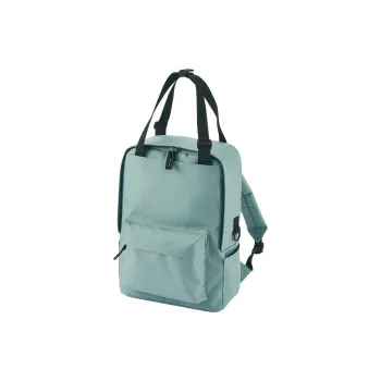 MUJI Polyester Handbag Backpack Unisex Green/Navy Blue