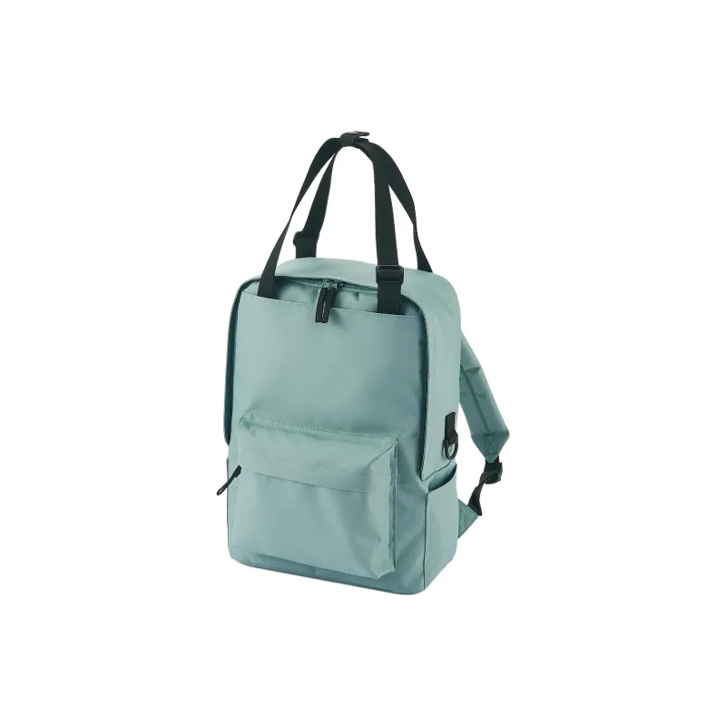 MUJI Polyester Handbag Backpack Unisex Green/Navy Blue-4