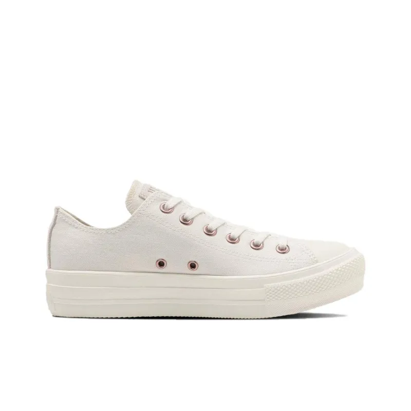 Converse All Star Light Durable Breathable Low Top Canvas Shoes Women's White Japan Version-1