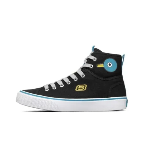 Skechers Street Anti Slip And Wear Resistant Lightweight High Top Canvas Shoes Women's Black