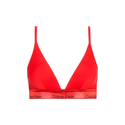 CK/Calvin Klein UNLINED TRIANGLE Bra Europe Version Women's Red