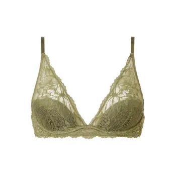 CK/Calvin Klein LGHT LINED PLUNGE Bra Europe Version Women's Green