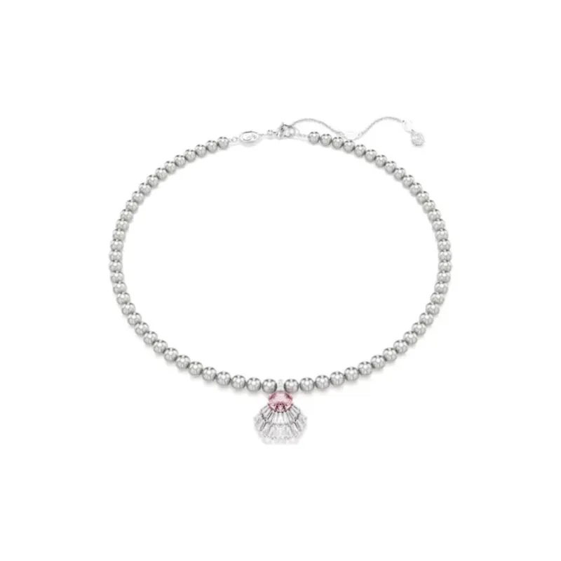 Swarovski Idyllia Synthetic Cubic Zirconia Rhodium-Plated Faux Crystal Necklaces Women's Silver-0