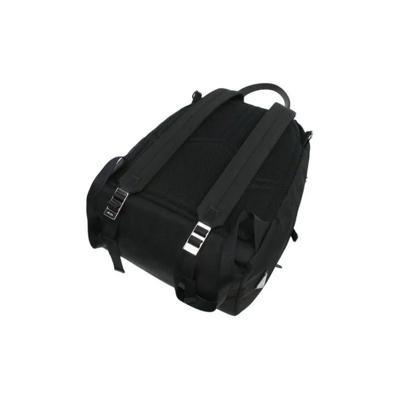 PRADA Fabric Backpack Regular Unisex Black-3