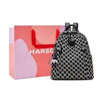 HARSON Fabric Backpack Tubas Women's Black