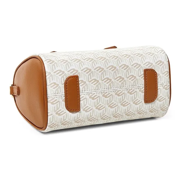 Teenmix PVC Bonded Fiber Synthetic Leather Boston Bag Handbag Pillow Bag Shoulder Bag Crossbody Bag Women's Brown/Gray-6