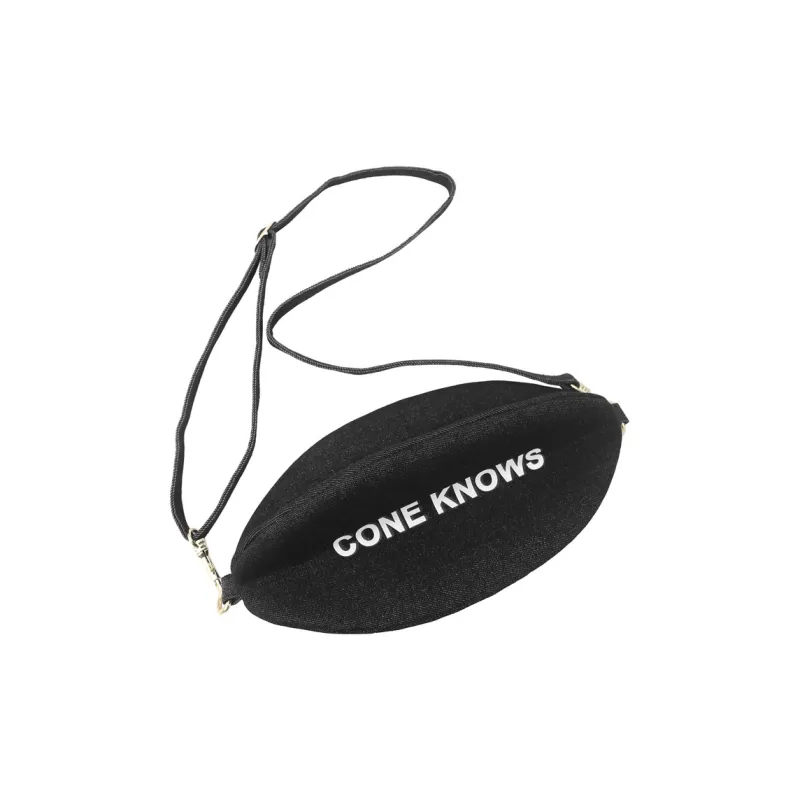 Alcohol Dragon Denim Crossbody Bag Unisex Black/Blue-5