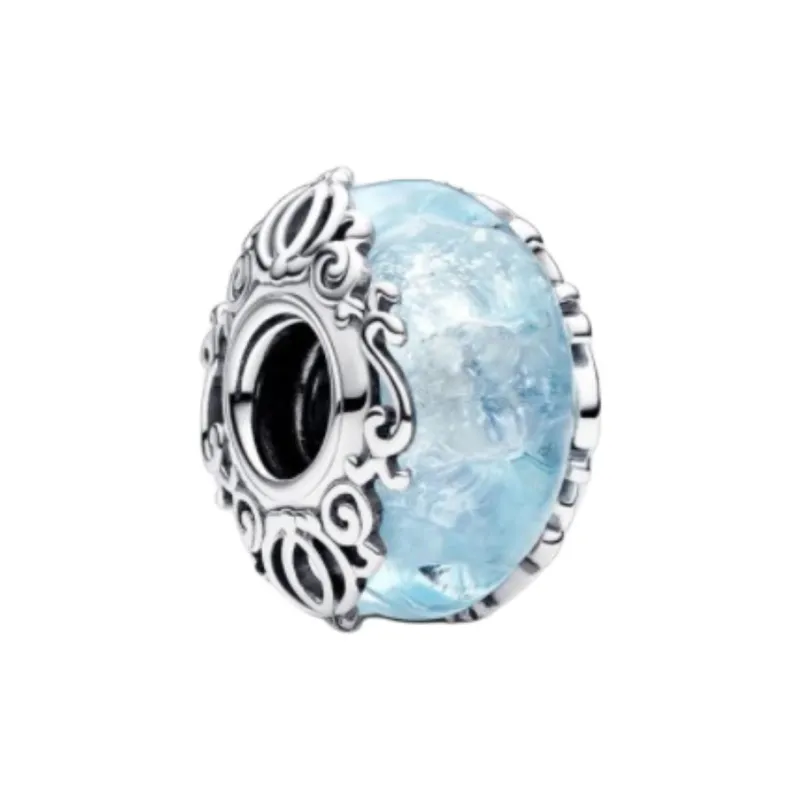 Pandora 925 Sterling Silver Glass Accessories Unisex Blue-2