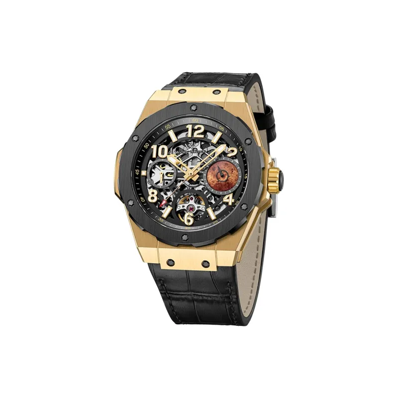 Welly Merck Automatic Mechanical Movement Silicone Strap Watch Men's Watches Cut Out Dial-20
