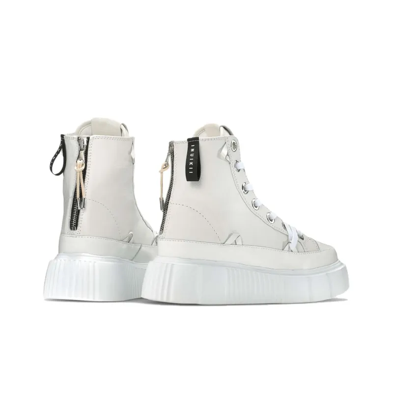 Inuikii Matilda High-Top Skateboard Shoes Women's White-3