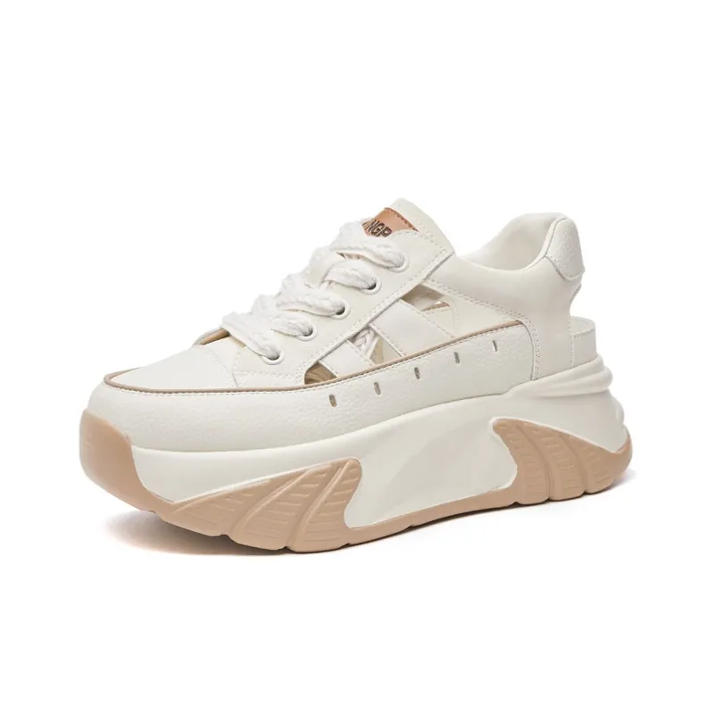 LINGPAO Breathable Low-Top Chunky Sneakers Women's-7