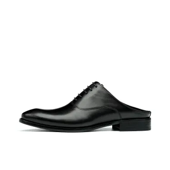 ASTON M.JAZZ Dress Shoes Men Low Top Black/Coffee