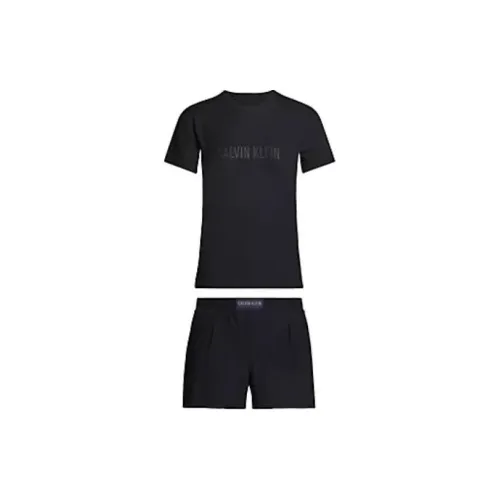 CK/Calvin Klein S/S SLEEP SET Pajama Set Europe Version Women's Black