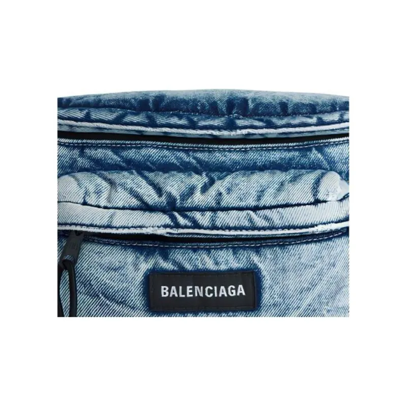 Balenciaga Explorer Fabric Fanny Pack Men's Blue-4