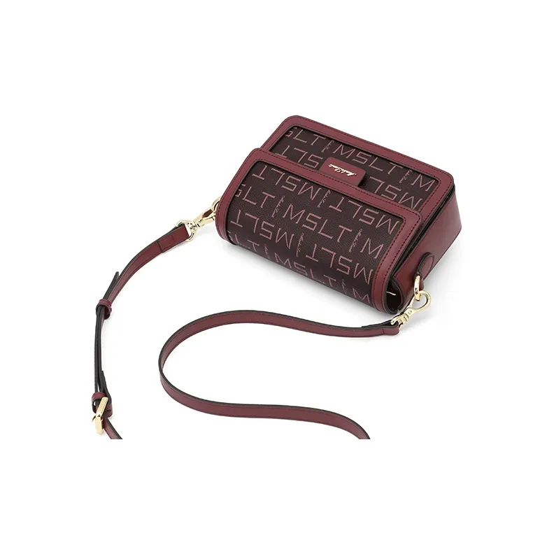 MashaLanti Pvc Shoulder Bag Regular Women's Dark Brown & Apricot/Brown/Coffee-27