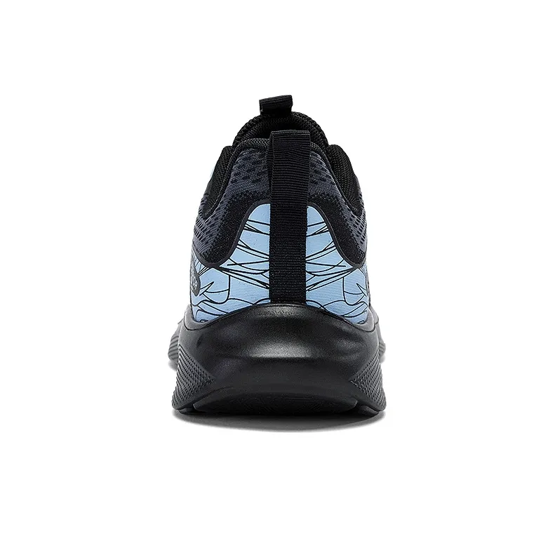 Warrior Non slip Lightweight Low Top Casual Running Shoes Men's Black Blue-2