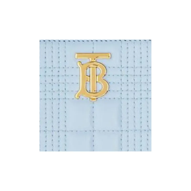 Burberry Lola Lola Bag Lambskin Wallet Women's Light Blue-4