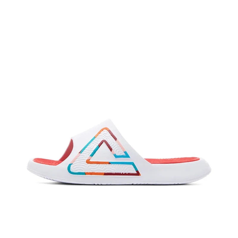 PEAK Slip Resistant Abrasion Resistant One Word Sports Slippers Unisex China Red-0