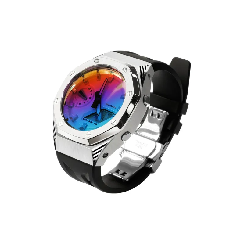 Keppot Compatible With Farm Oak GA 2100 GA 2110 GA B2100 GM 2100 Upgrade Black Panther Watch Cases Unisex-2