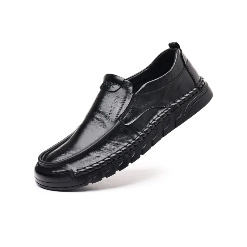 Mulinsen Men's Casual Shoes Men Low Top Black/Dark Brown-1