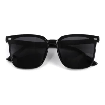 RUOYUN Square Sunglasses Unisex Black