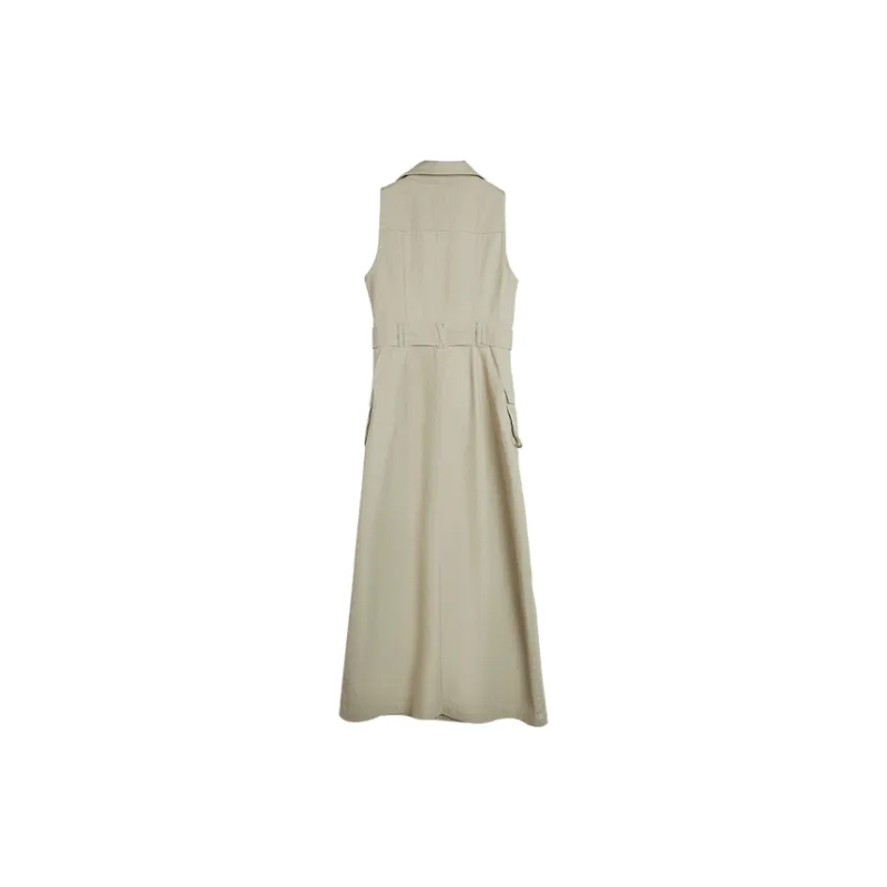 ELLE Sleeveless Dress Women's Khaki Green-1