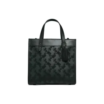 COACH Field Cow Leather Tote Bag Shopping Bag Handbag Shoulder Bag Crossbody Bag Medium Size Women's Green