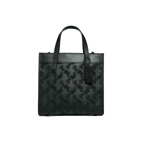COACH Field Cow Leather Tote Bag Shopping Bag Handbag Shoulder Bag Crossbody Bag Medium Size Women's Green