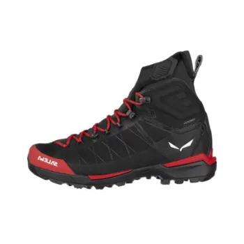 SALEWA Cushioned Anti-Slip Wear-Resistant And Water-Resistant Mid-Top Trekking Shoes Women's Red Black