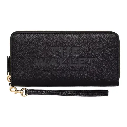 MARC JACOBS Full Grain Leather Wallet Unisex Black