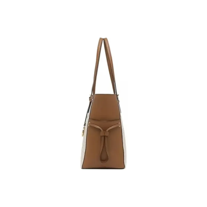 MICHAEL KORS MK Gilly Leather Handbag, Tote Bag, Shoulder Bag Women's Vanilla White-4