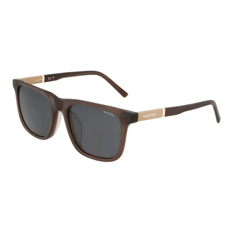 NAUTICA Plate Frame Square Sunglasses Unisex Brown-0
